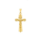 Pingente Dourado Crucifixo Detalhes Auryn - Minha loja