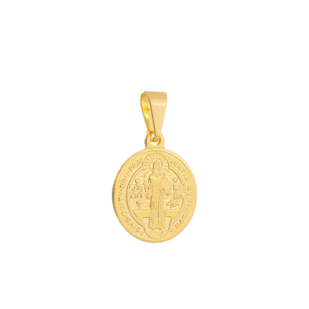 Pingente Dourado Medalha de São Jorge Auryn - Minha loja