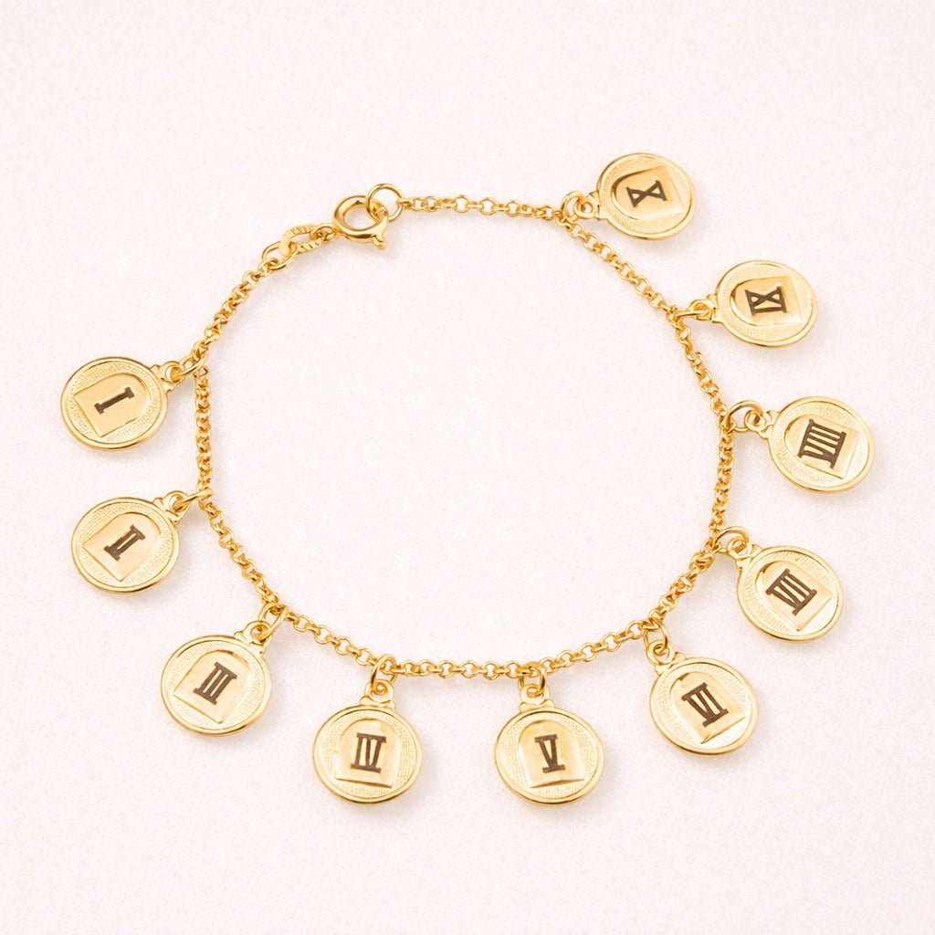 Pulseira Dourada 10 Dez Mandamentos Auryn - Minha loja