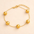 Pulseira Dourada de Bolas Grandes Auryn - Minha loja