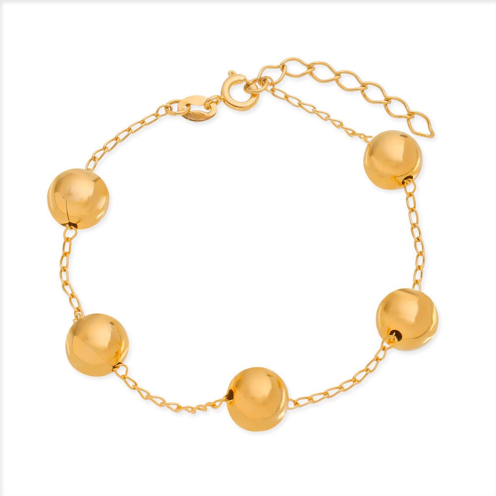 Pulseira Dourada de Bolas Grandes Auryn - Minha loja