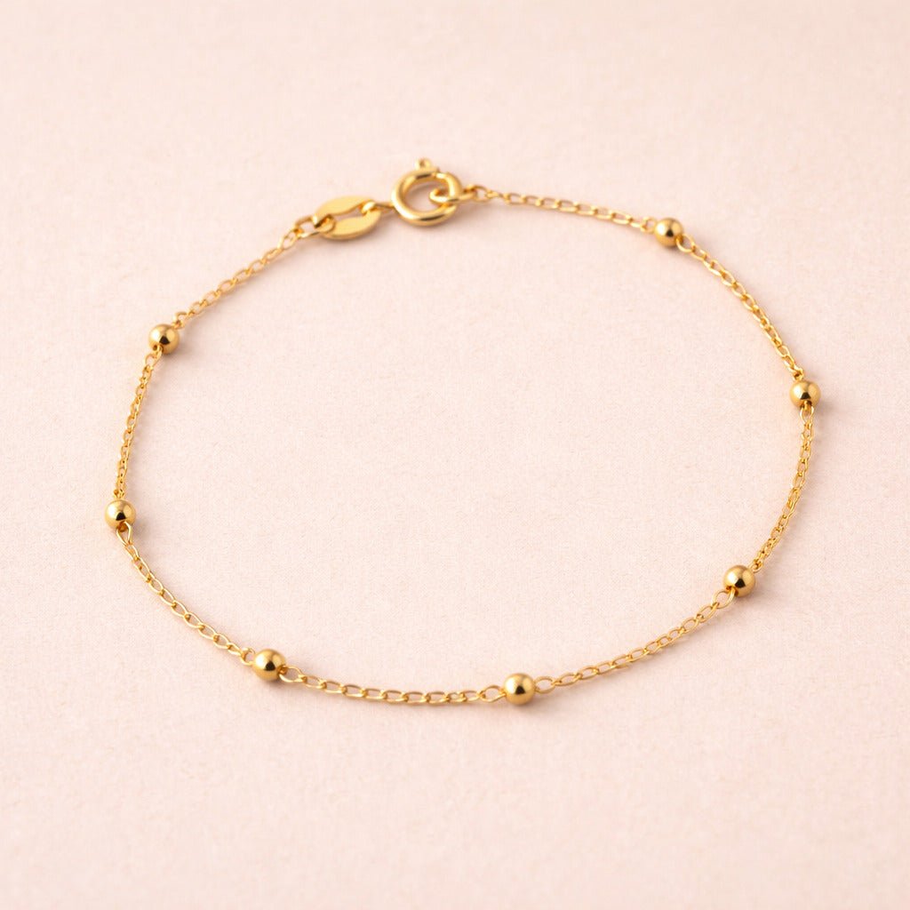 Pulseira Dourada de Bolinhas Delicada Auryn - Minha loja