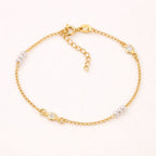 Pulseira Dourada de Pérolas com Ponto de Luz Auryn - Minha loja