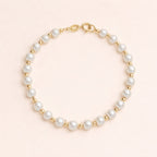 Pulseira Dourada de Pérolas e Bolinhas Auryn - Minha loja