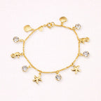 Pulseira Dourada Fundo do Mar e Ponto de Luz Auryn - Minha loja