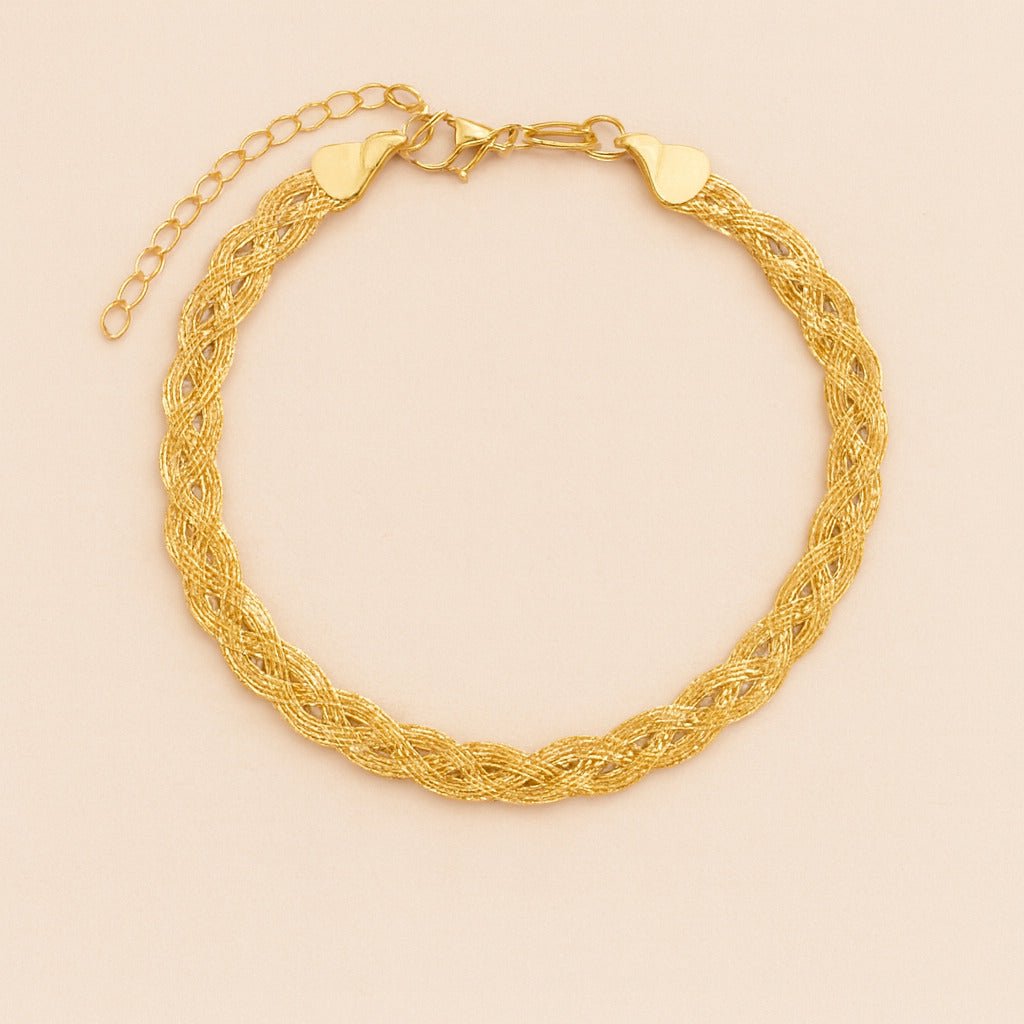 Pulseira Dourada Trançada Auryn - Minha loja