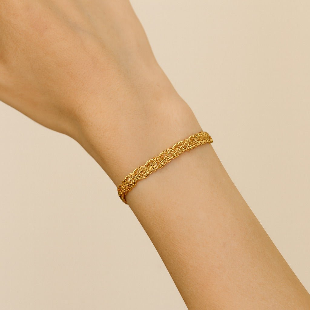 Pulseira Dourada Trançada Auryn - Minha loja