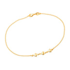 Tornozeleira Dourada 3 Corações Lisa Auryn - Minha loja