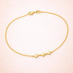 Tornozeleira Dourada 3 Corações Lisa Auryn - Minha loja