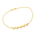 Tornozeleira Dourada 5 Corações Auryn - Minha loja