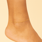 Tornozeleira Dourada de Bolinhas Auryn - Minha loja