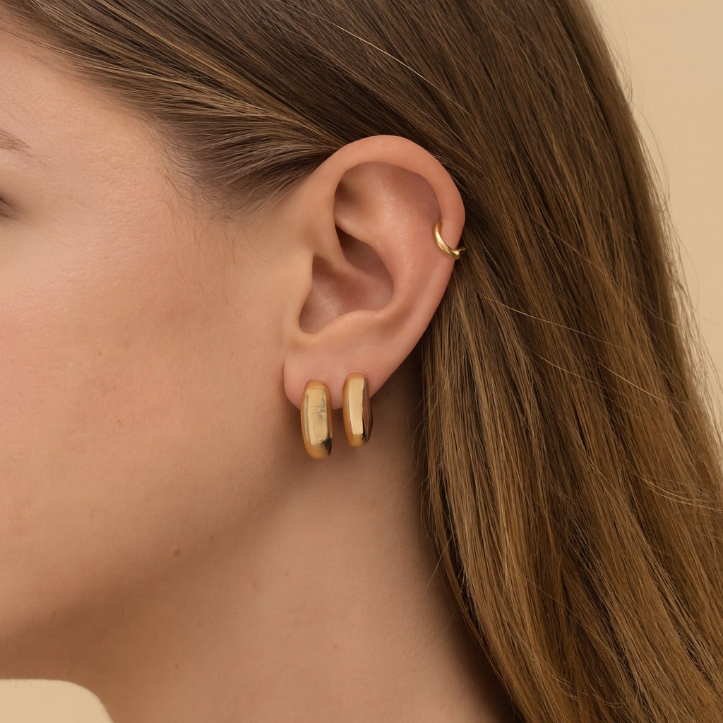 Trio Dourado de Argolinhas - Minha loja