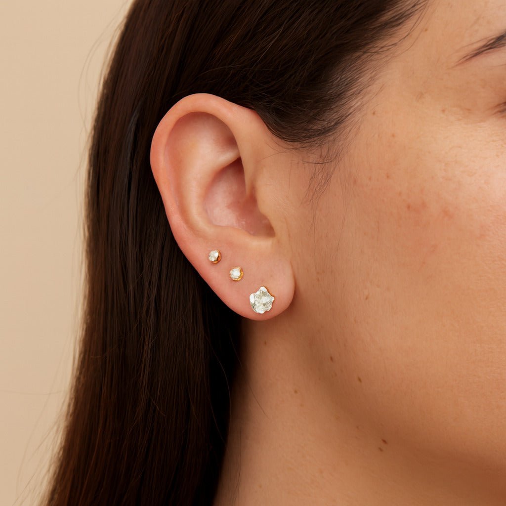 Trio Dourado Ponto de Luz em Zircônia Auryn - Minha loja